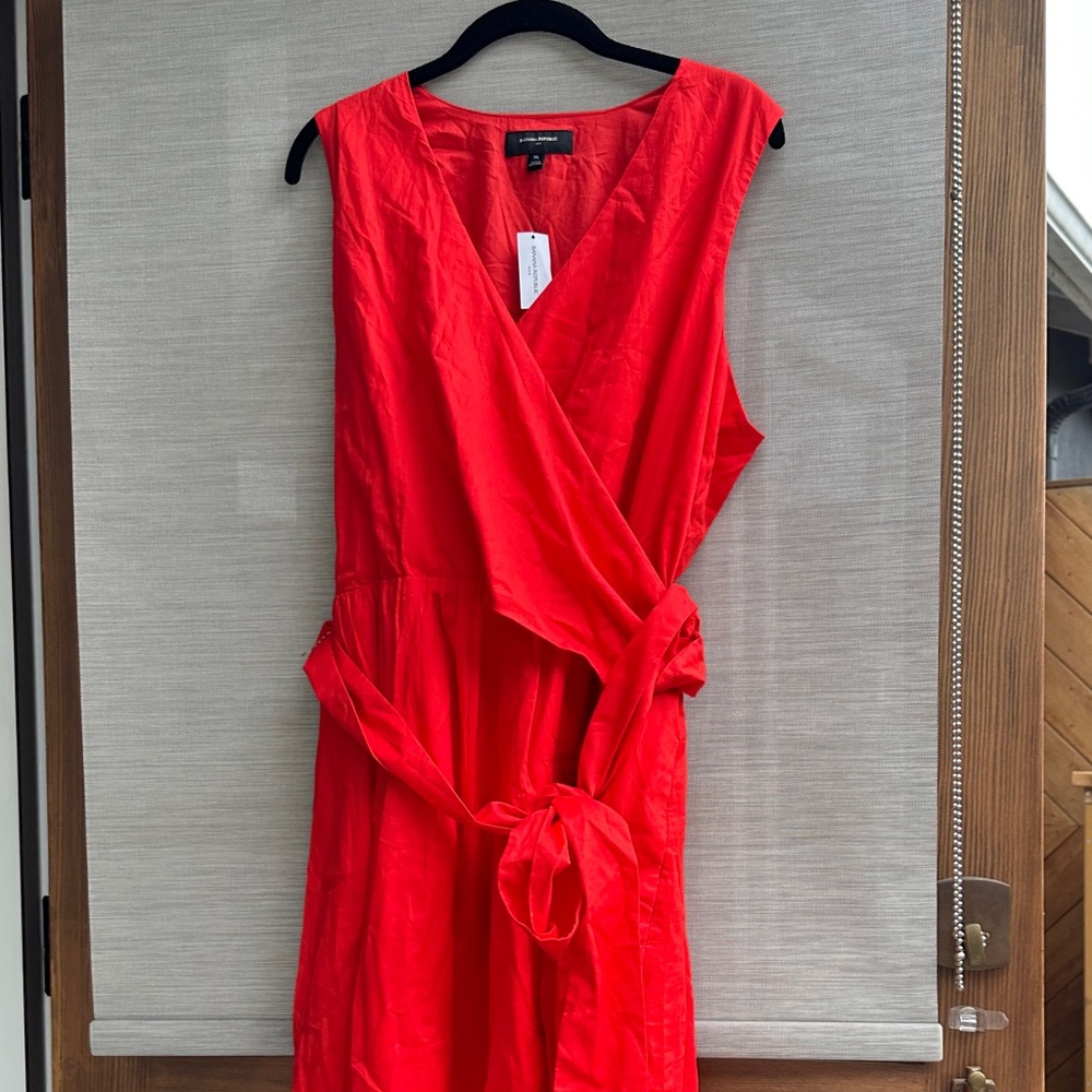 Elegant Red Wrap Dress